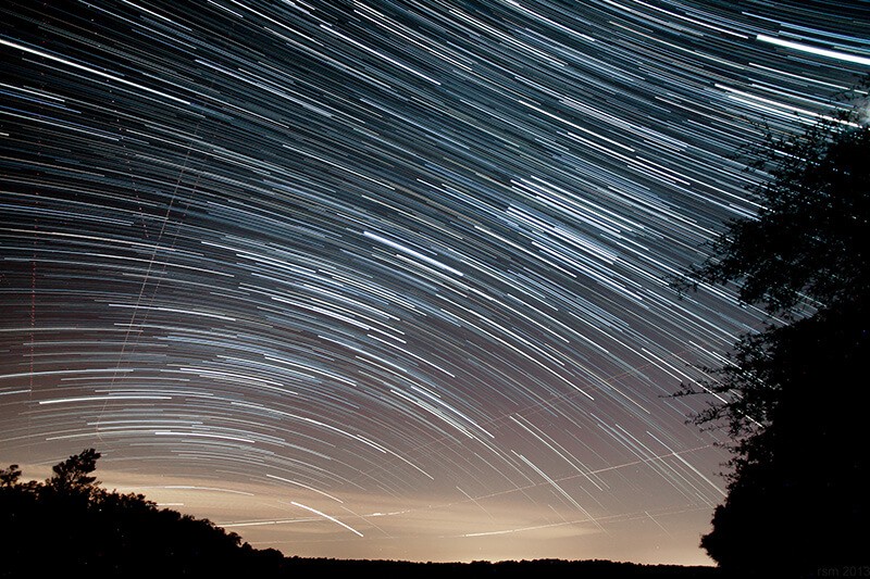 Star trails at Hopkins Prairie, Ocala National Forest, de Ryan McKee