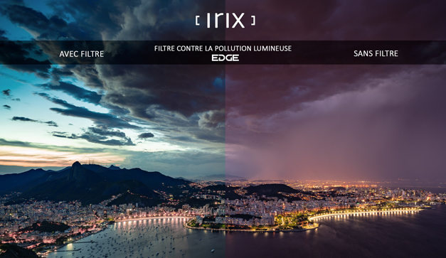 Effet du filtre Irix Edge 100 contre la pollution lumineuse
